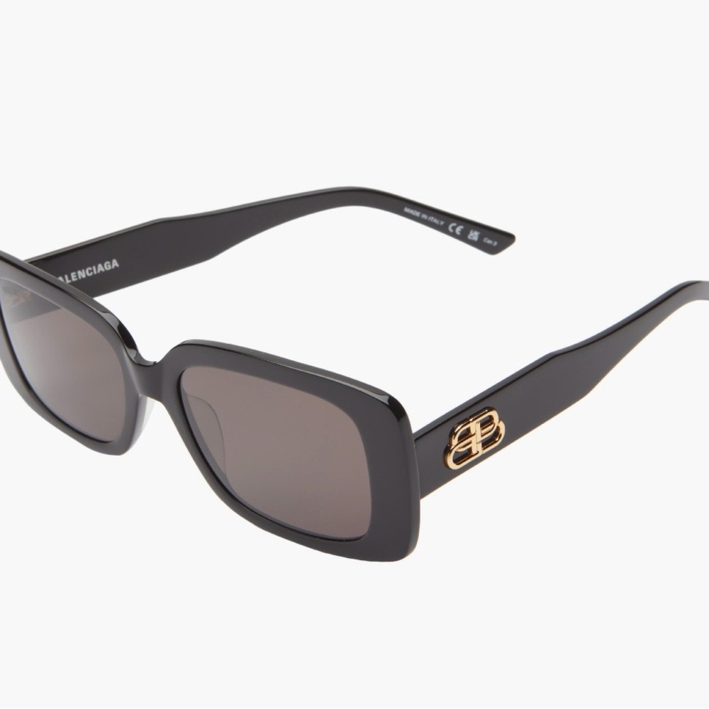 Balenciaga 52mm Black Square Sunglasses